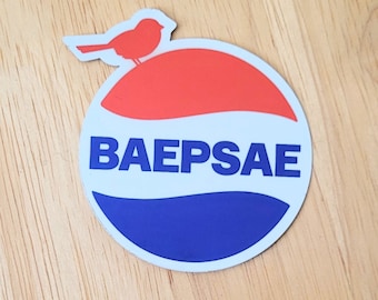 Baepsae Silver Spoon Metallic Sticker for BTS fan | Kpop Sticker Waterproof Decal | Soda Parody Sticker