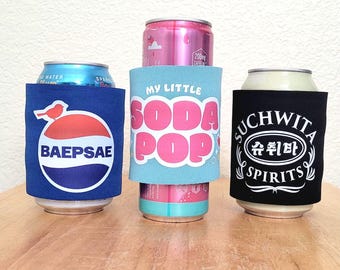Kpop Soda Pop Slap Wrap Drink Holder inspired by Saja Boys, BTS, Agust D