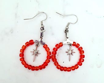 Stray Kids inspired Red Earrings  | Kpop Dangle Earrings Jewelry Accessory for Stays