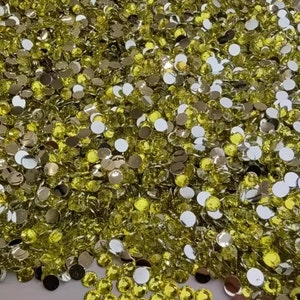 Strasssteine Strass 2mm Rhinestones 100stk DIY Steine Glitzersteine Farbwahl Hellgelb