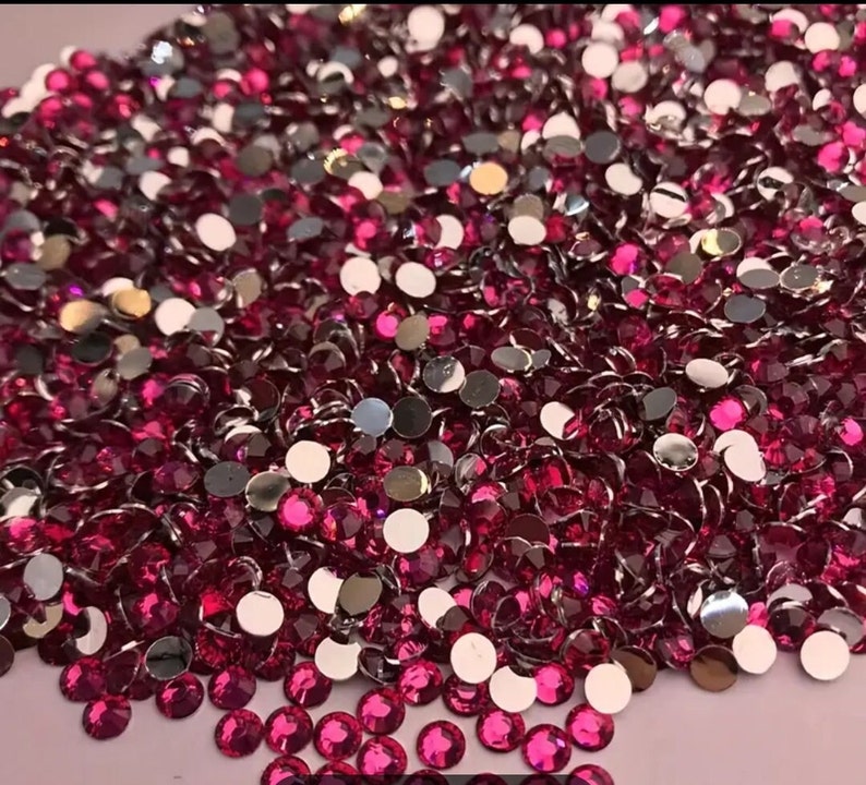 Strasssteine Strass 2mm Rhinestones 100stk DIY Steine Glitzersteine Farbwahl Pink