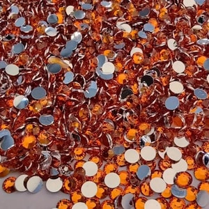 Pedrería pedrería 2 mm pedrería 100 piezas piedras DIY piedras brillantes elección de color Naranja