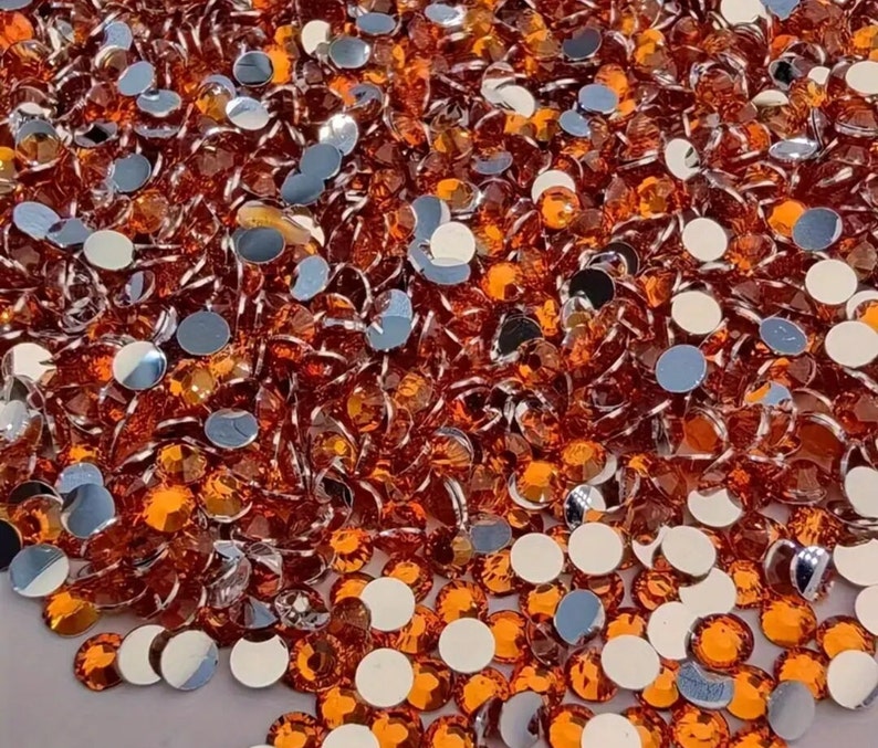 Strasssteine Strass 2mm Rhinestones 100stk DIY Steine Glitzersteine Farbwahl Orange