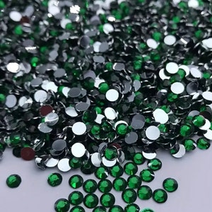 Pedrería pedrería 2 mm pedrería 100 piezas piedras DIY piedras brillantes elección de color Verde