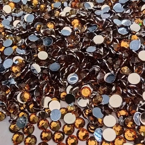 Strasssteine Strass 2mm Rhinestones 100stk DIY Steine Glitzersteine Farbwahl Braun