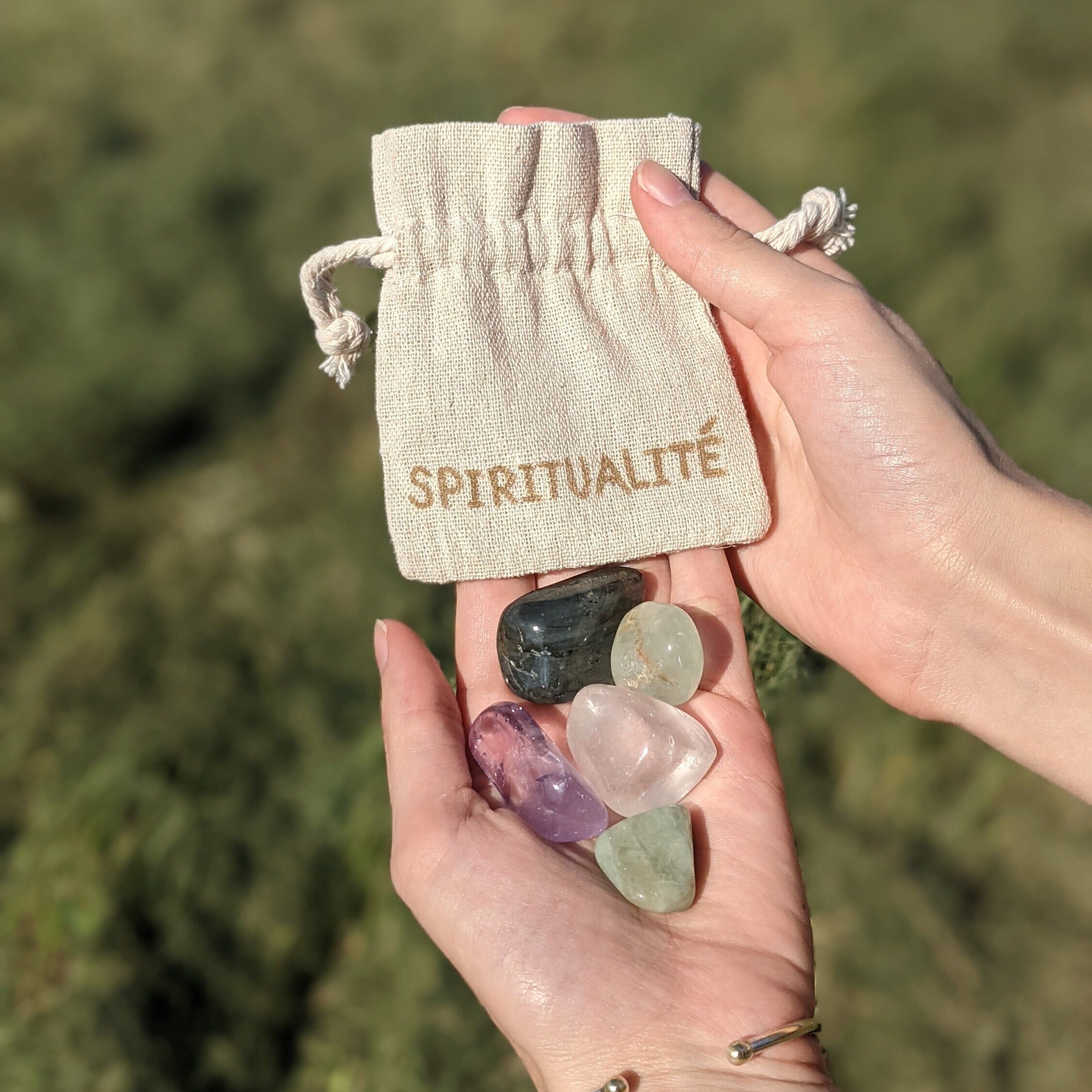 Pack Lithothérapie Spiritualité | 5 Pierres - Pierre Roulée, Bien-Être , Lithothérapie
