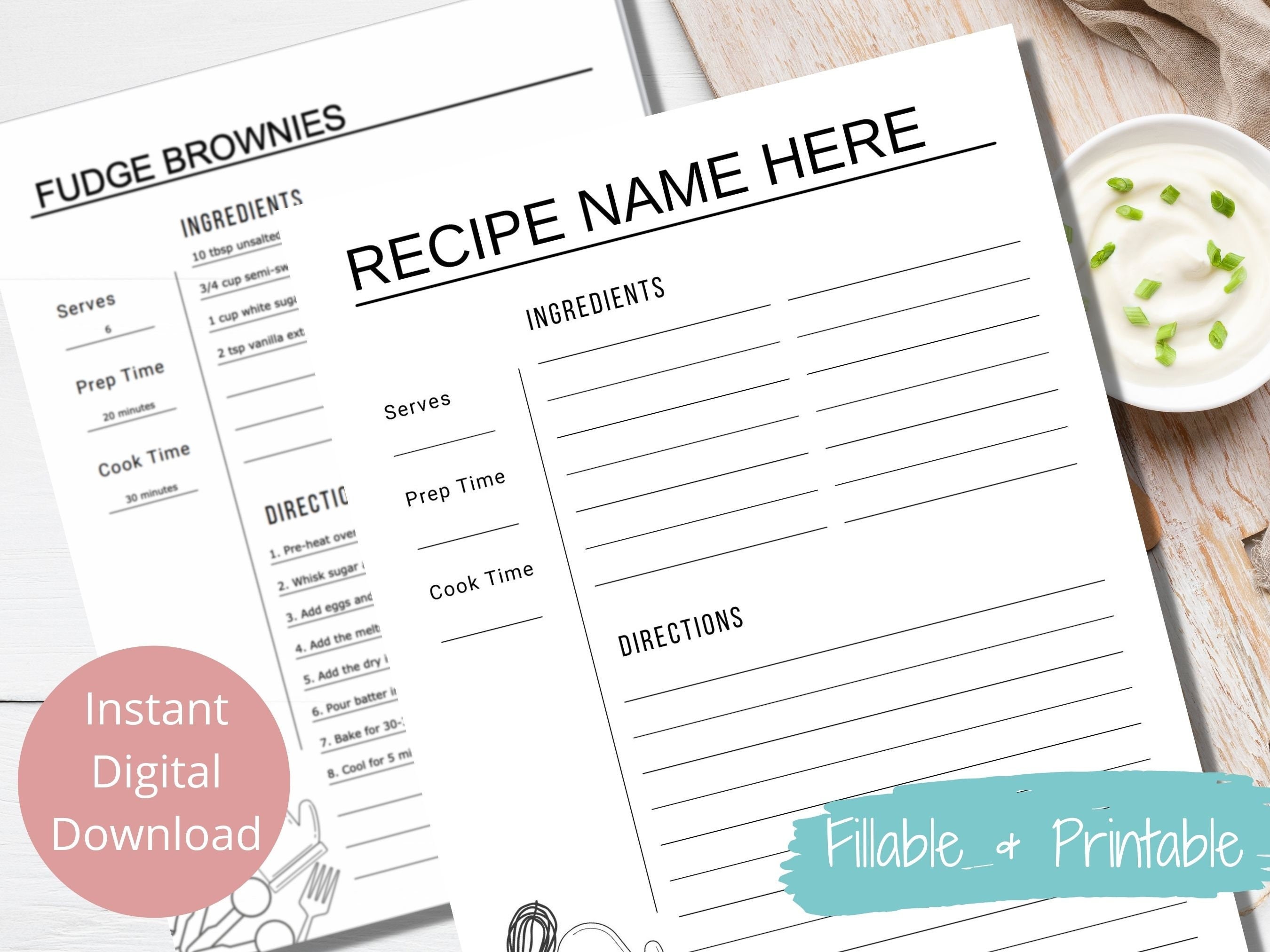 blank recipe book template – Iddem