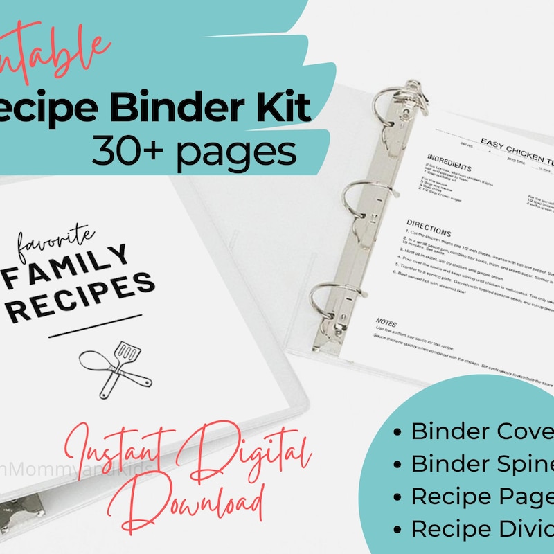 Recipe Binder - Etsy