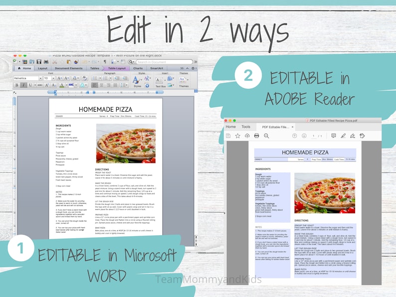 Family Recipe Binder Template Printable Recipe Book With Dividers