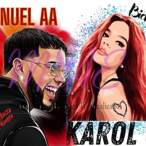 ANUEL & KAROL G TUMBLER 20oz diseño para sublimation