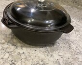 Wagner 2 quart bean pot with glass lid