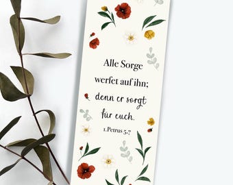 Christliches Lesezeichen Blumen Bibelvers christliches Geschenk Mama Weihnachtsgeschenk Christliche Jugend