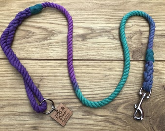 Galaxy Cotton Rope Dog Lead/ Rope Dog Leash/ Handmade eco friendly lead