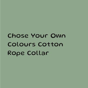 Custom Colours Natural Rope Dog Collar Handcrafted to Order