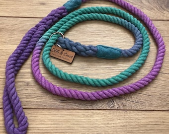 Coleira de corda Galaxy para cães, comprimentos e espessuras personalizados.