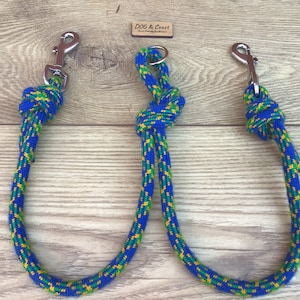 Double Dog Leash: Upcycled Climbing Rope with Carabiner Clip