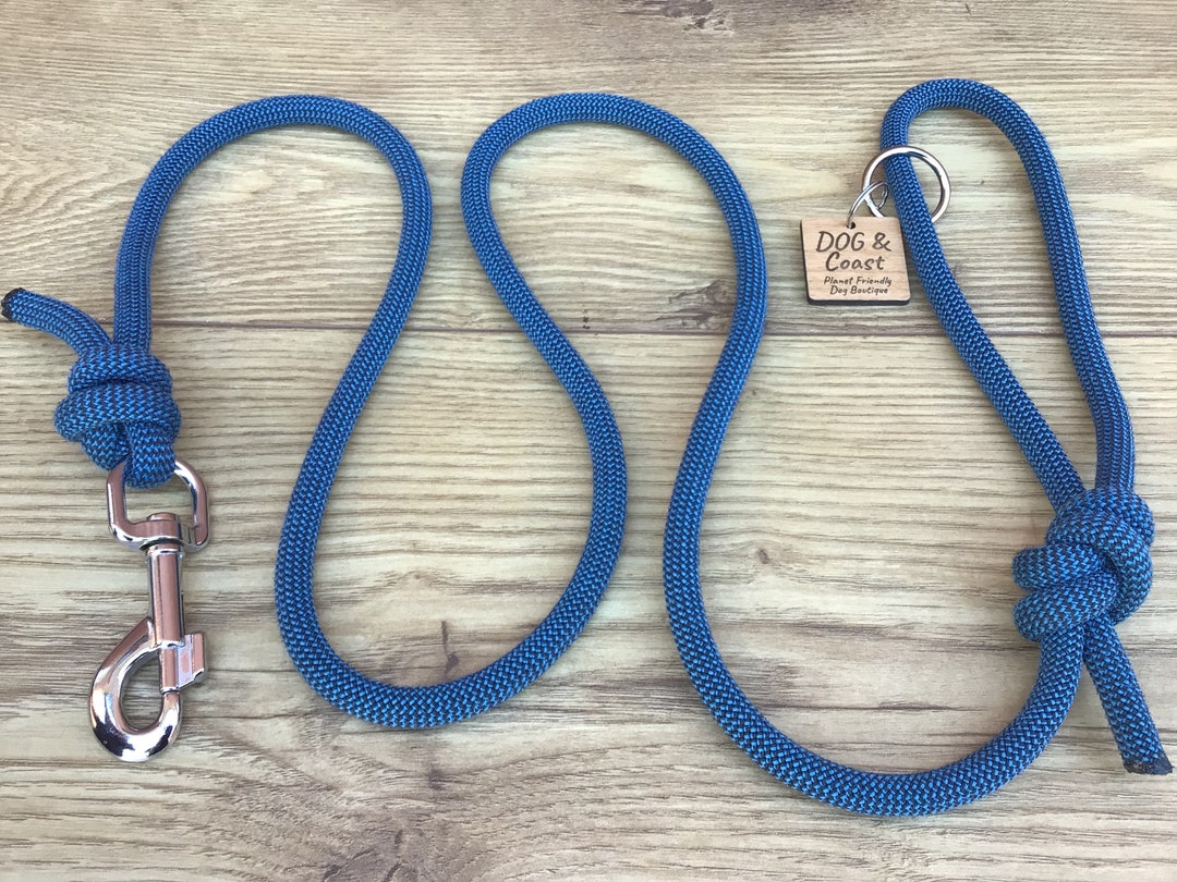 Climbing Rope Dog Lead, Recycled Climbing Rope Dog, Dog Lead With Carabiner Clip, Strong Dog