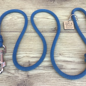 Recycled Climbing Rope Dog Lead: Strong Carabiner Clip Leash