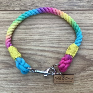 Handmade Cotton Rope Dog Collar: Colourful Eco Friendly Design