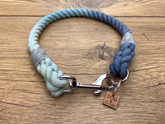 Blue Rope Dog Collar Blue Ombre Dog Collar Eco Friendly Dog Collar Etsy