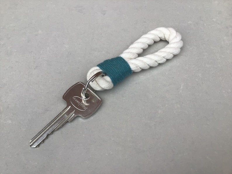 Cute Key Rope Gold Rope Key Ring, Nautical Rope Keychain - Etsy