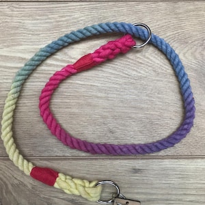 Handmade Cotton Rope Dog Slip Collar: Eco Friendly UK Design