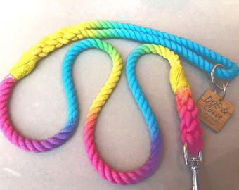 Handmade Cotton Rope Dog Lead: Strong, Durable, Vibrant Colors