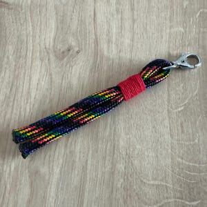Rope Key Ring with a Choice of Rope and Tread Colours Handmade with 9mm Rope available in three colours