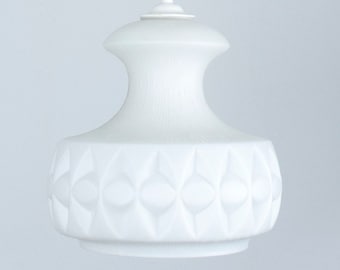 Vintage white opal glass pendant lamp by Peill & Putzler from the 1970s