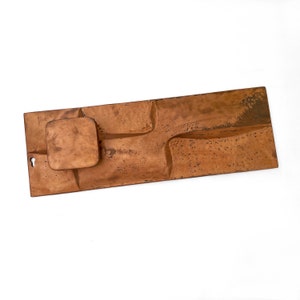 Stunning Brutalist Mid Century Abstract Copper Oversized Door Handle Decoration Vintage from the 1960s