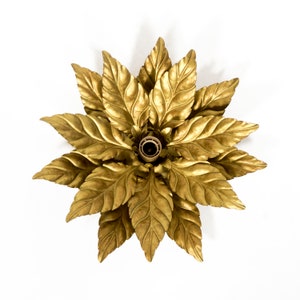 1 of 3 Vintage Floral Hollywood Regency Ceiling or Wall Lamps from the 1970s