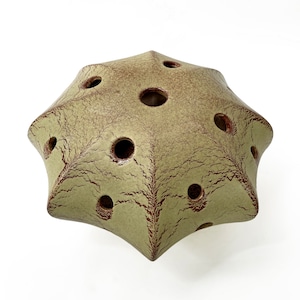 Very rare Italian octagonal Bertoncello ceramic Table Lamp Vintage Fat Lava Mid Century 1960s Italy