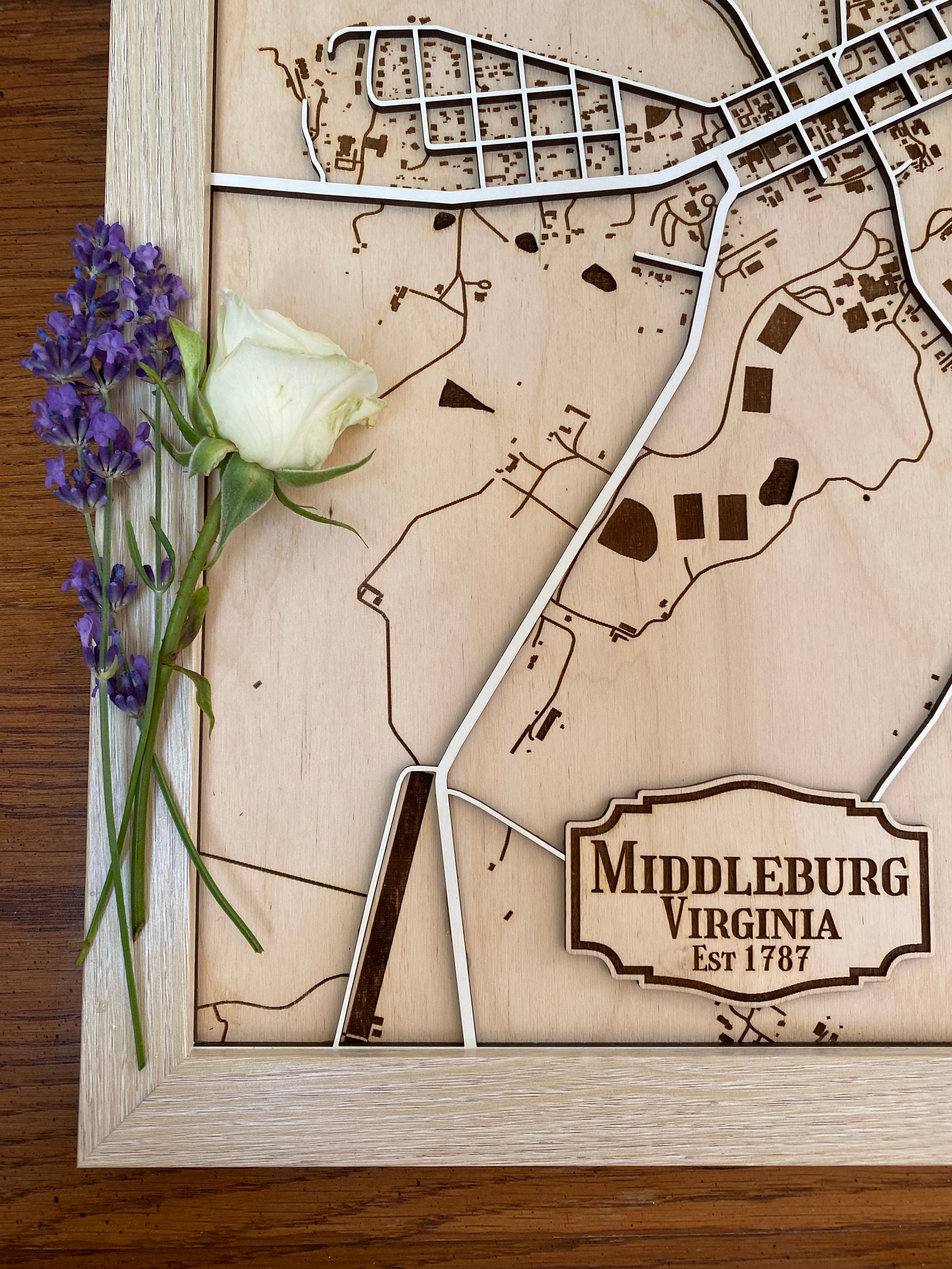 Middleburg Virginia Map - Etsy