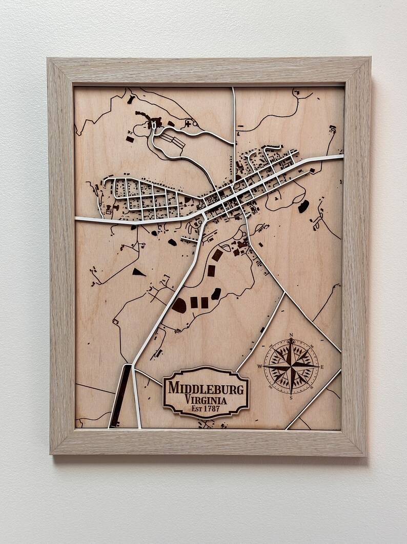 Middleburg Virginia Map Etsy