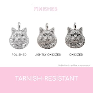 Collar con retrato realista personalizado a partir de tu foto / Charm de plata esterlina hecho a mano imagen 6