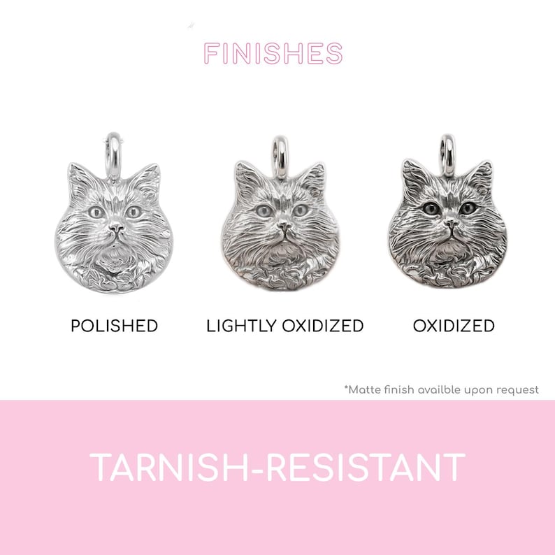 Collar con retrato realista personalizado a partir de tu foto / Charm de plata esterlina hecho a mano imagen 6