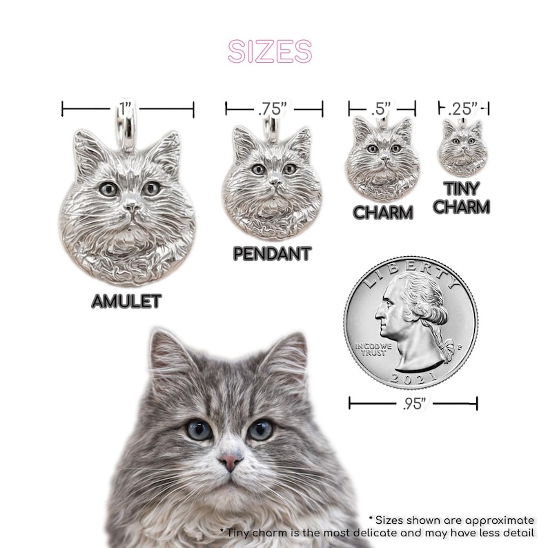 Collar con retrato realista personalizado a partir de tu foto / Charm de plata esterlina hecho a mano imagen 7