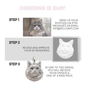 Collar con retrato realista personalizado a partir de tu foto / Charm de plata esterlina hecho a mano imagen 4