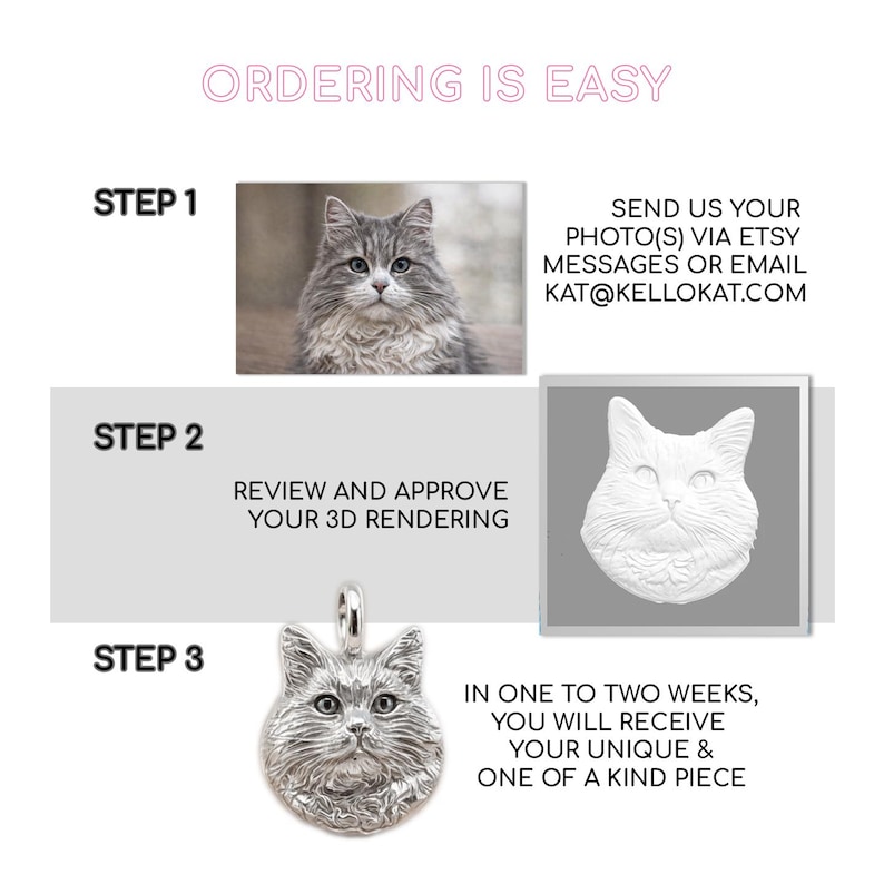 Collar con retrato realista personalizado a partir de tu foto / Charm de plata esterlina hecho a mano imagen 4