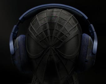 Spiderman Headphone stand- Headphone holder- amazing office decor- Spiderman paintable head-gaming room decor- life-size head! Perfect gift!