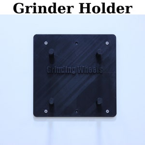 May include: Black plastic grinder holder with four screw holes and the text "Grinding Wheels" printed on the front.
