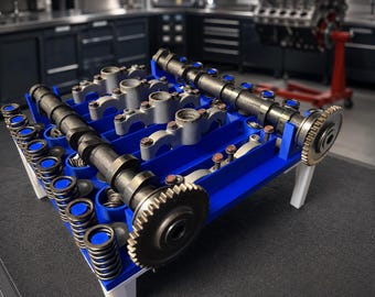 Motorcycle Engine Cylinder Head Parts Organizer Stand for Camshafts, Valves, Springs, Rocker Arms, Bolts & Hardware - 3D printed Tool Rack