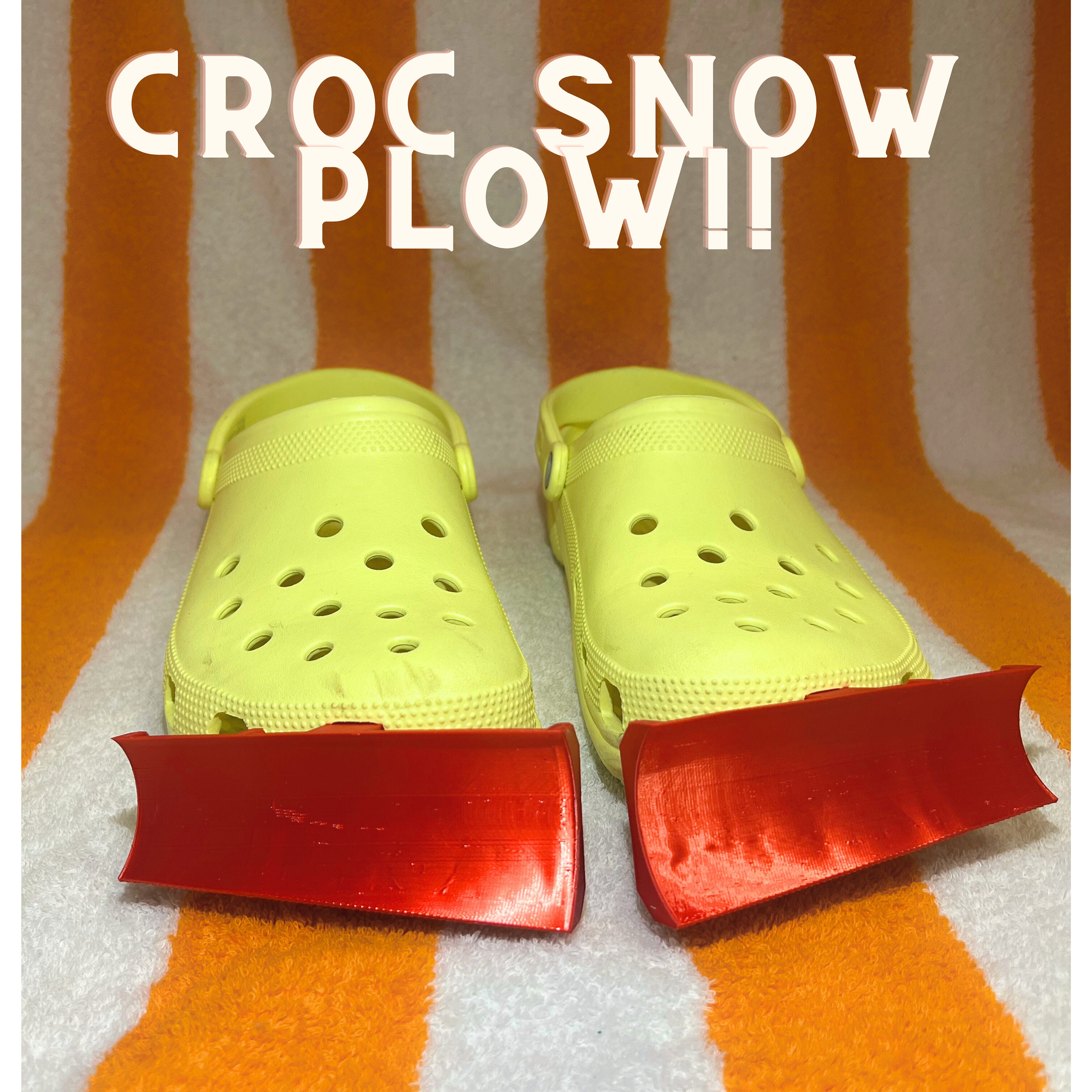 CROC Snow/ Sand PLOWS PCK 2 for Both Left and Right Croc Plow 3D Printed  Multi-color Option 