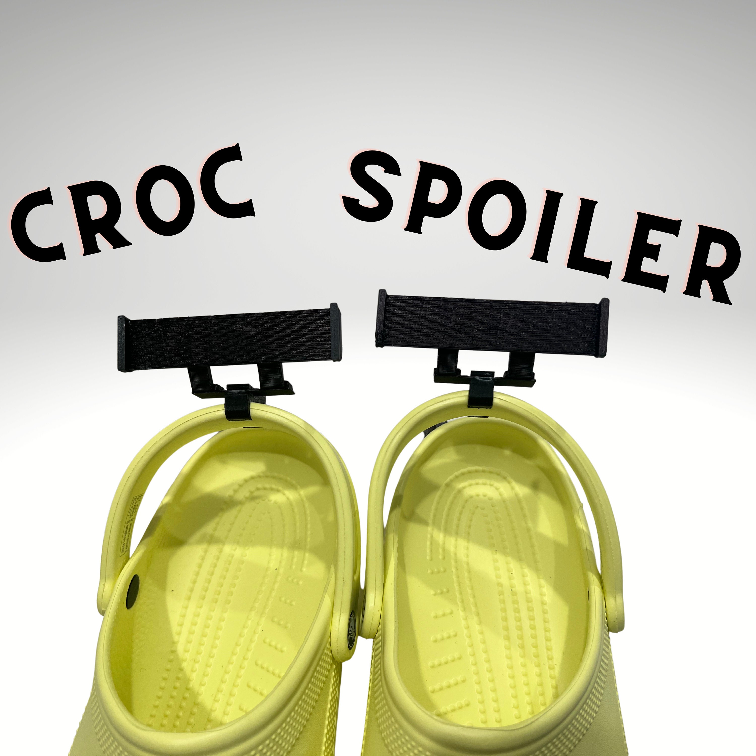Croc Spoiler Anhänger, Auto Spoiler für Ihre Crocs, Paar von zwei, Glow in  the dark, Schwarz, SRT, TRX, Evo, Import - .de