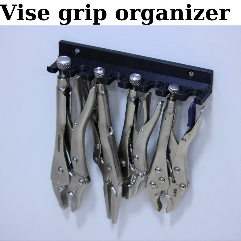 3D Printed Vise Grip Wall Rack - Custom Name Tool Storage - Ideal for ...