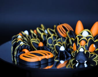 Pumpkin Spice Cookie Dragon – 3D Printed Articulated Fidget Toy!!