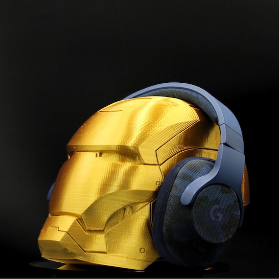 Iron Man Headphone stand headphone holder for room, gaming decor, Paintable  Iron Man Bust!!