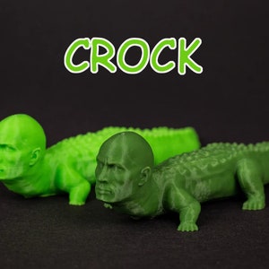 The Crock! | Custom Colors | 3D Printed Fidget Toy Collectible Miniature | Stress Relief Octopus | Dwayne Johnson | Glow in the Dark