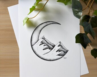 Lámina artística de las Montañas Lunares