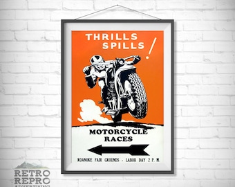 Vintage 1950s Motorcycle Motorbike Magazine Advertisment Classic Old Car Ad Advert Gift Poster Print